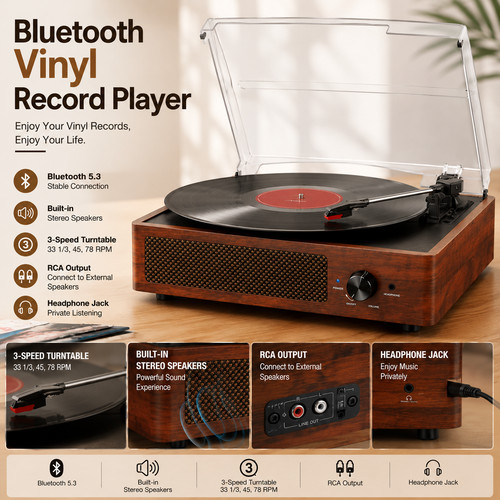 Giradischi bluetooth - bluetooth, in